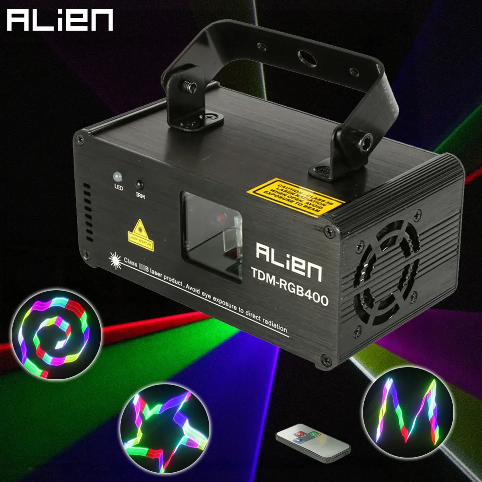 

SUNY Remote 3D RGB 400mW DMX 512 Laser Scanner Projector Stage Lighting Effect Party Xmas DJ Disco Show Lights Full Color Light