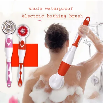 

Strong Long Handle Soft Hair Electric Bath Brush Scrubbing Machine Shower Adult Rub Back Useful Tool Automatic Massage Brush