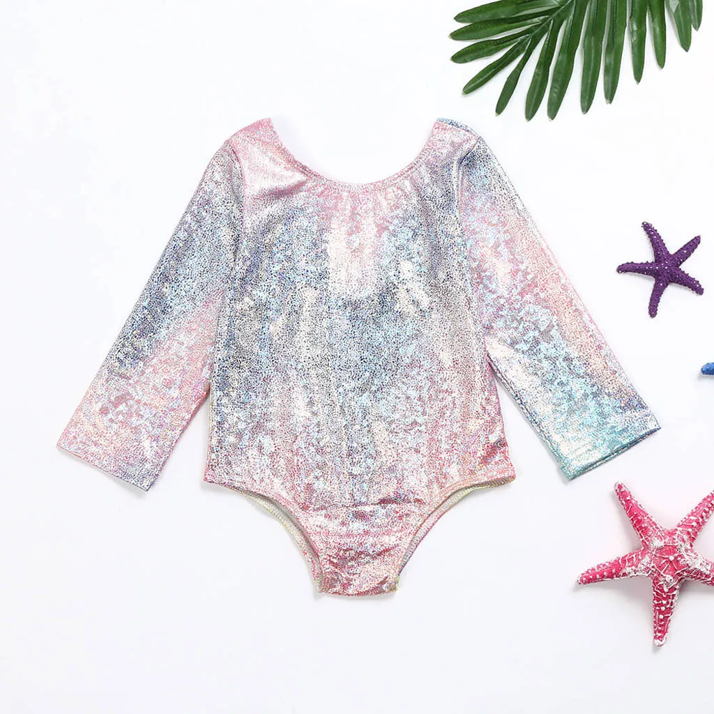 

Children's Swimwear Infant Kids Baby Girls Gradient Color Swimwear Swimsuit Bikini One Piece Outfits Bathing Beachwear Suit