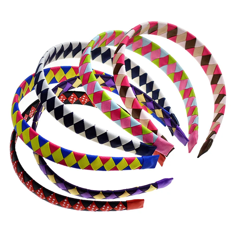 6PCS 7 Style Baby Ribbon Covered Plastic Hair Bands Fashion Girl Hairband For Kids Children Woman Headband Accessories | Детская одежда