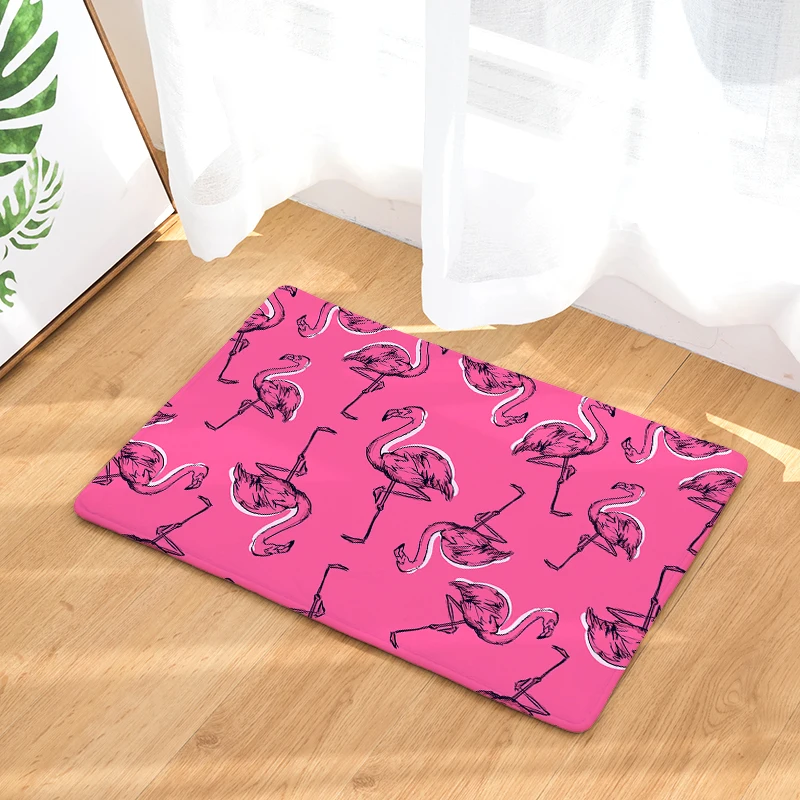 Новые ковры с принтом Фламинго Нескользящие кухонные коврики для дома, гостиной, коврики 40x60 см