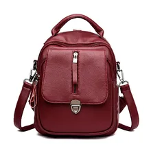 

Lock High Quality Leather Backpack Small Women Backpack Female Shoulder School Bags For Teenage Girls Travel Back Pack Sac A Dos