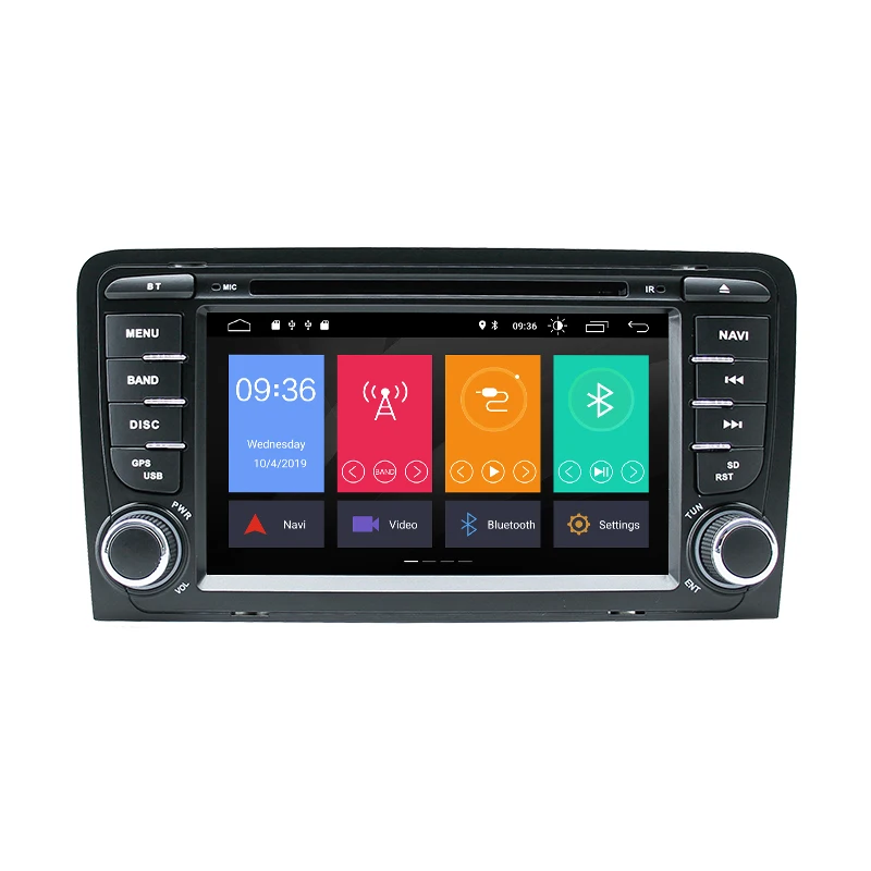 IPS DSP 2din Android 9.0 Car DVD GPS Navigation For Audi A3 8P 2003-2012 S3 2006-2012RS3 Sportback