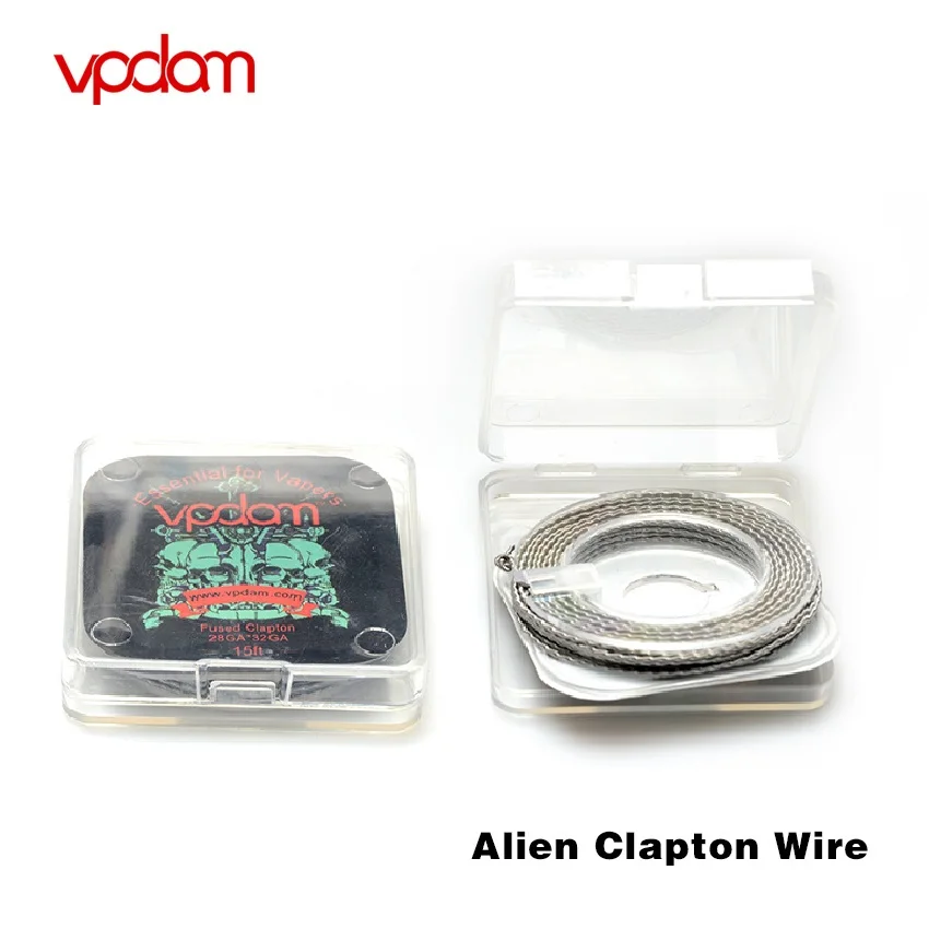 

Original Vpdam Fused Clapton Wire 15FT Handmade Heating Wire Coil For RDA RBA RTA RDTA Atomizer For vapers 28GA 32GA