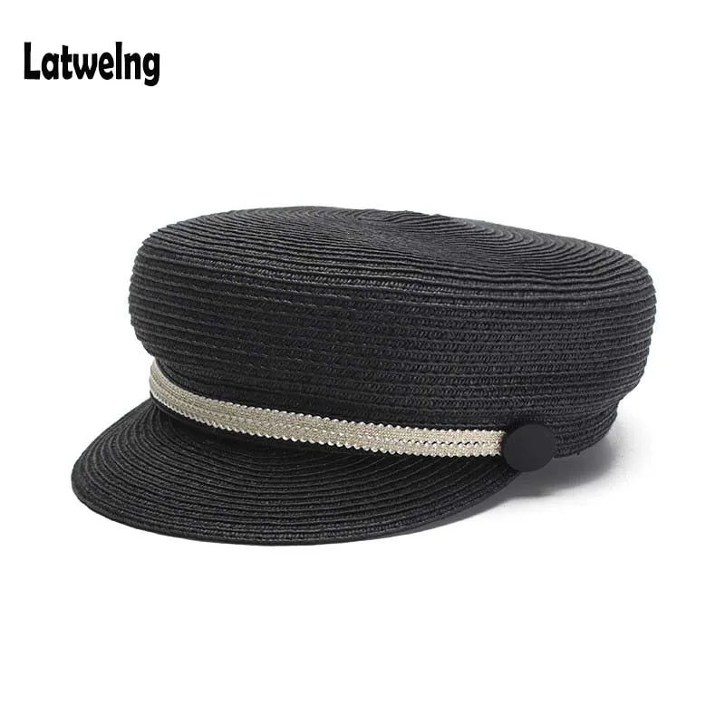New Fashion Women Men Newsboy Hats Sun Visor Caps Lovers Black Cap With
