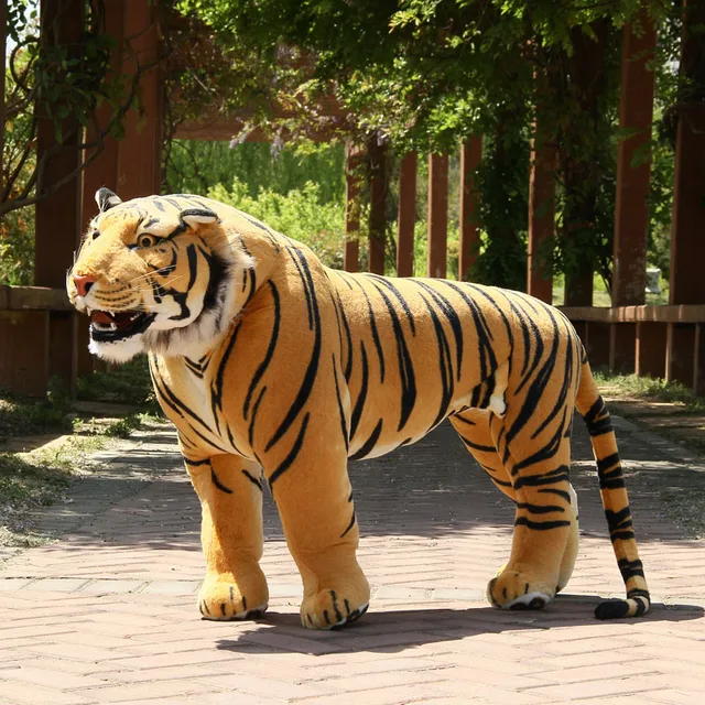 110cm Huge Simulated Forest Animal Tiger Plush Toy 43'' Large Stuffed