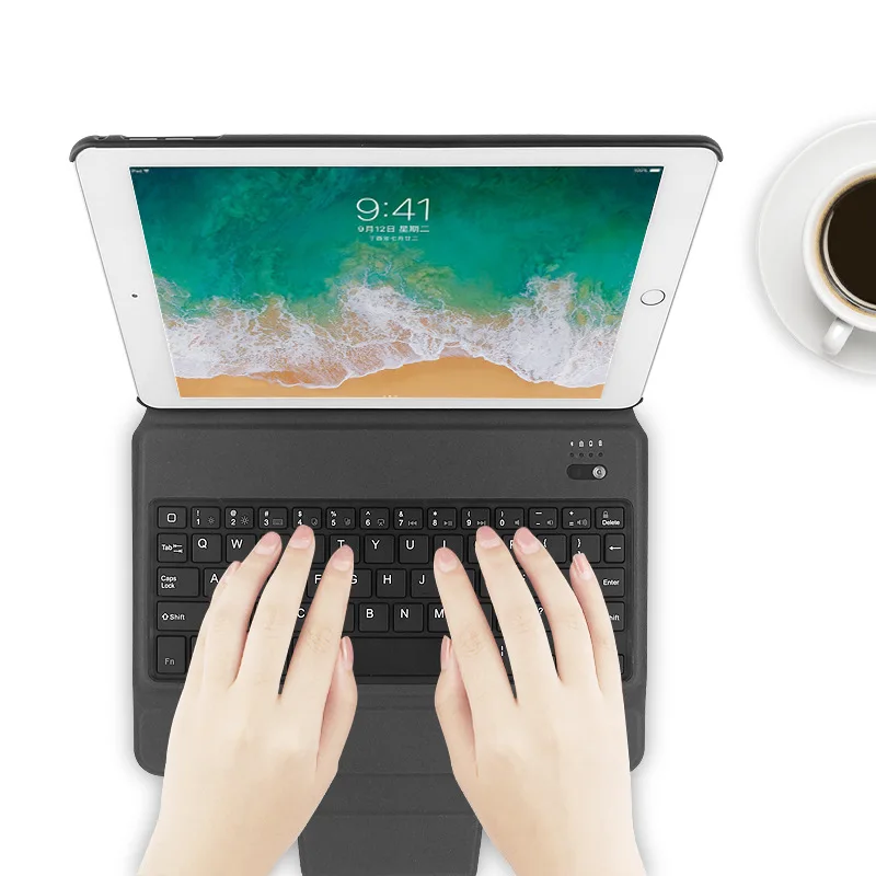 Leather Case with Keyboard For iPad Air 1 2 For iPad 9.7 2017 2018 For