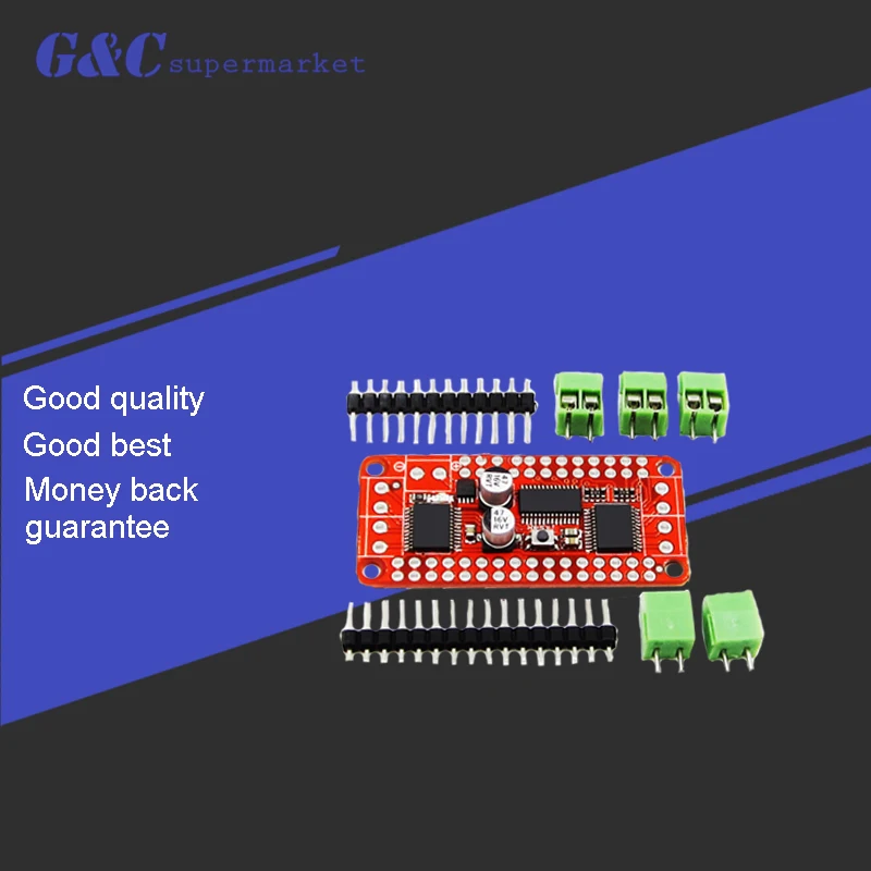 

Stepper Motor Dual DC motor Driver Controller Board PCA9685+TB6612 For Arduino