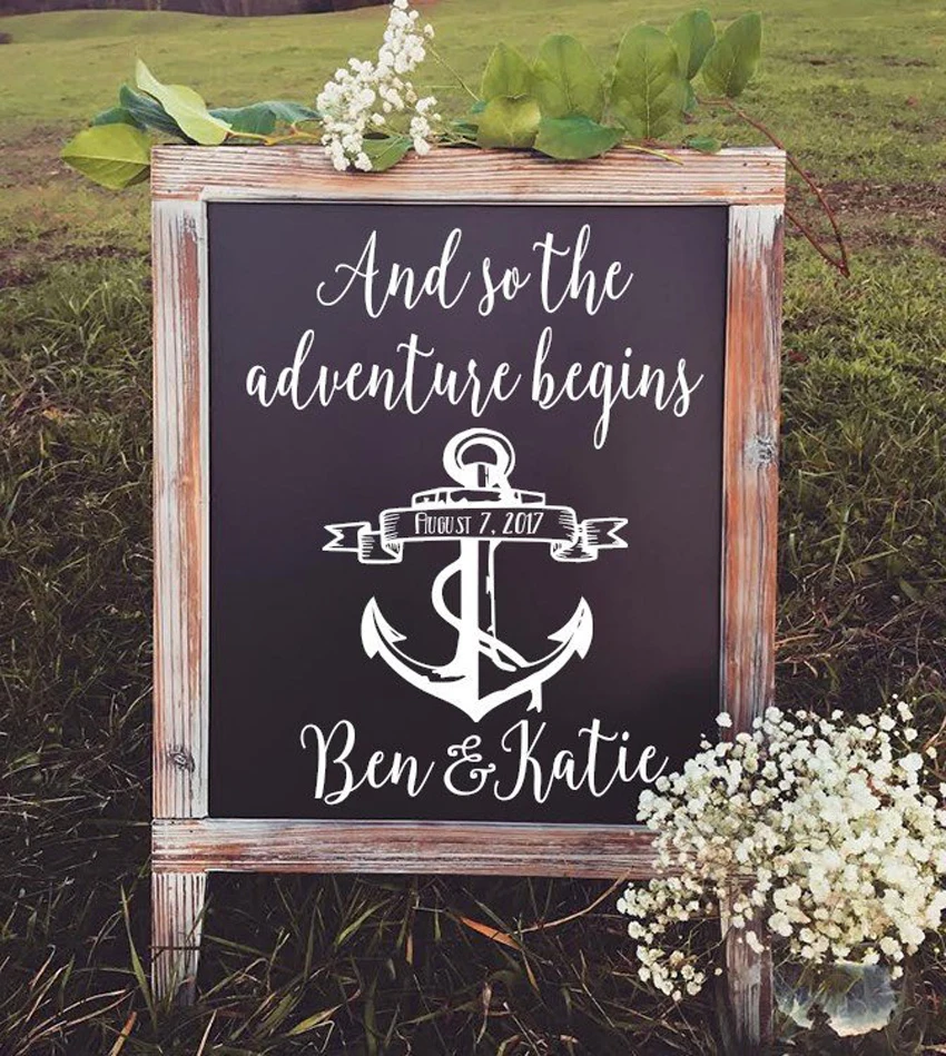

Welcome Wedding Mirror Decal Custom Names Date Personalised Vinyl Wall Sticker Wedding Sign Graphic Venue Decor Art Poster N161