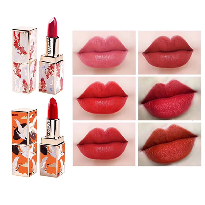 1 Pcs Forbidden City Lipstick Chinese Style Long Lasting Moisturizing for Women Lady 669
