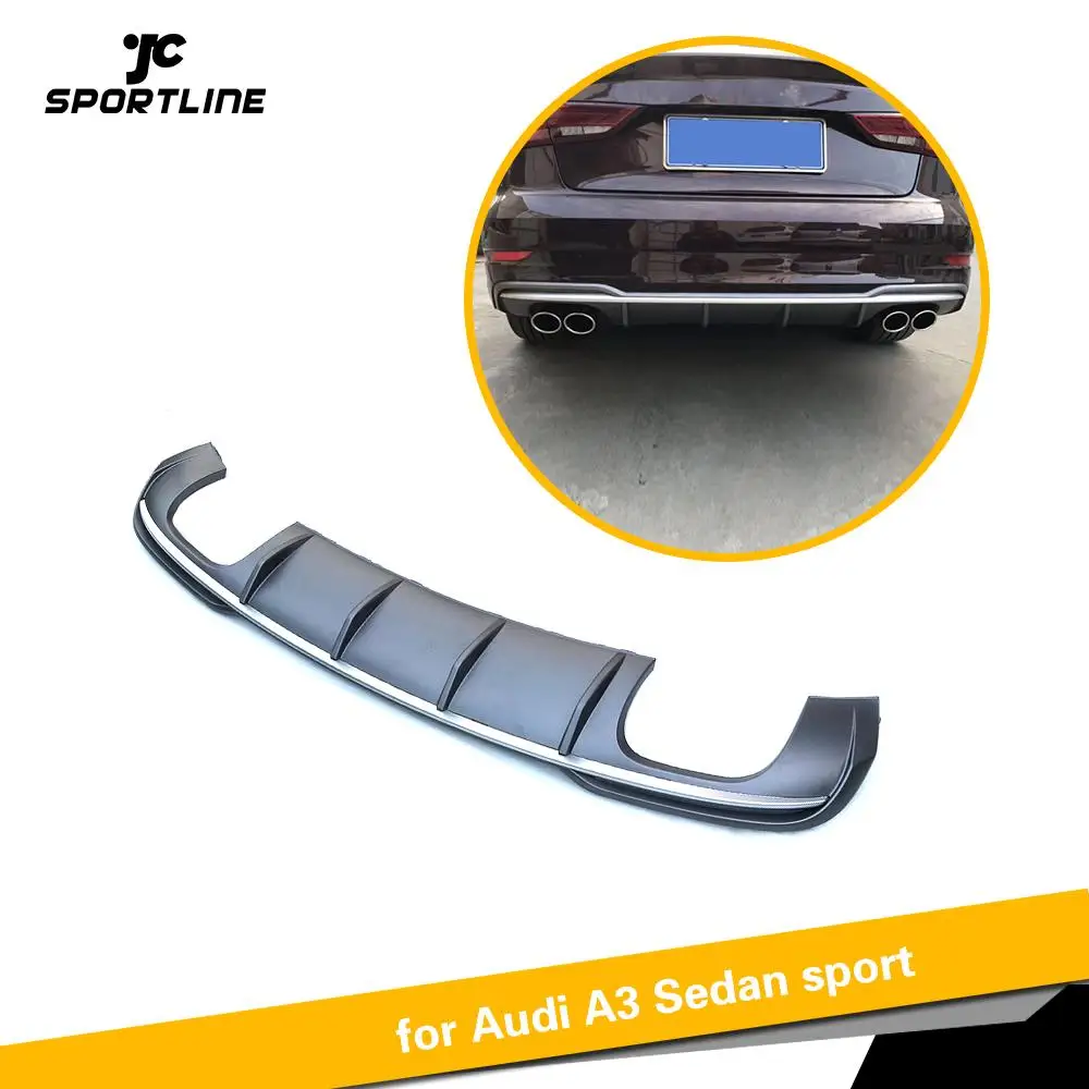 

Sport Rear Bumper Diffuser Lip Spoiler for Audi A3 S-line Sedan 4 Door 2017 - 2019 Car Rear Bumper Lip Auto Car Accessories PP