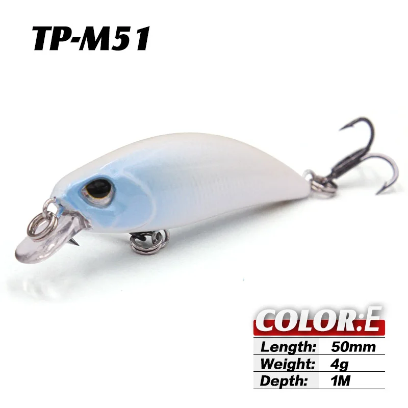 TacklePRO M51 Jerkbait маленькие воблеры гольян жесткая наживка Тонущая рыболовная приманка 4 г 5 см кривошипная Рыболовная Снасть басовый свежий морской - Цвет: E