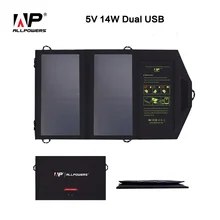Все мощности S 2A 5V 14W портативное складное солнечное зарядное устройство рюкзак Внешний Мобильный банк питания для мобильного телефона