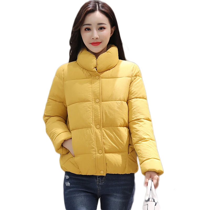 2018 Winter Down Cotton Padded Jacket Female Short Korean Clothing Wholesale Small Cotton padded ...