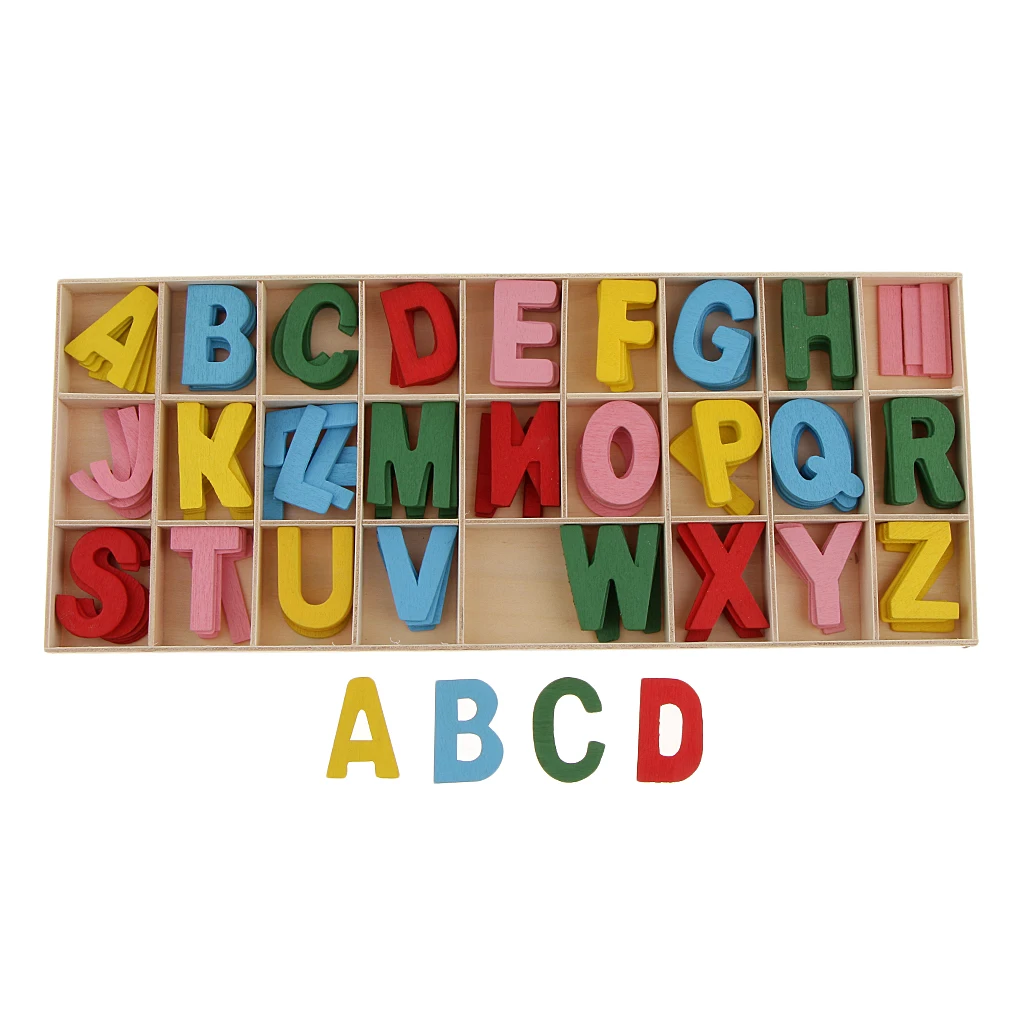 156pcs Wood Alphabet Letters 
