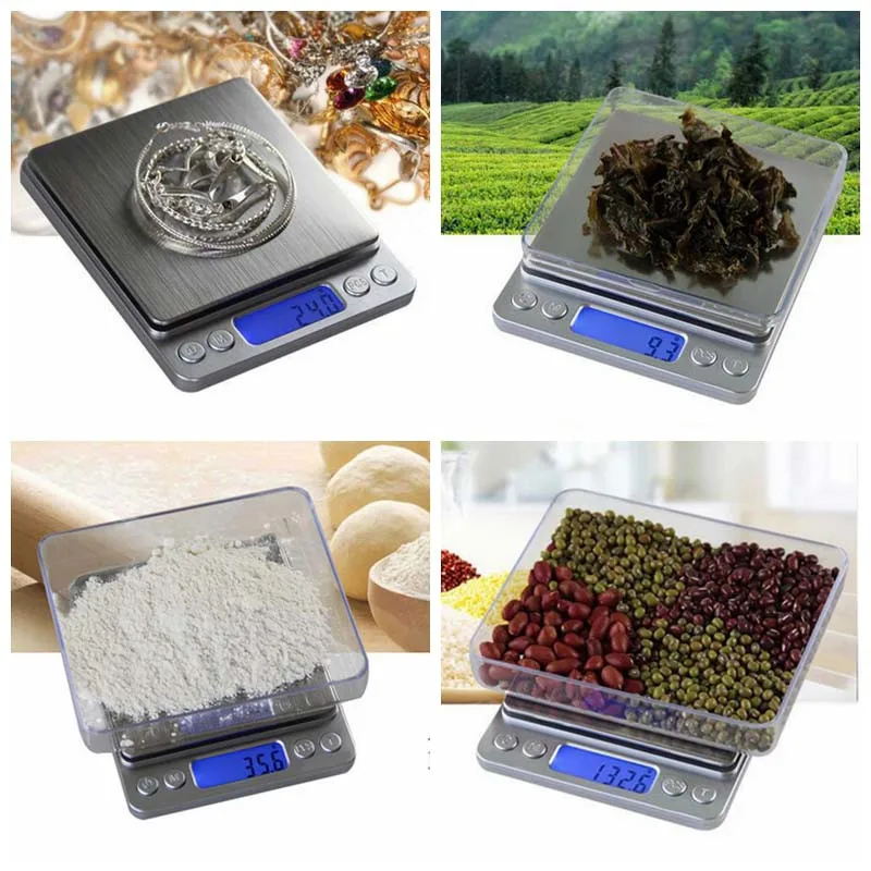 500 г 3000 электронный Кухня весы Вес баланс кг/3 кг/0,1g 500g/0,01 г ювелирные изделия Еда весы с 2 сбивается