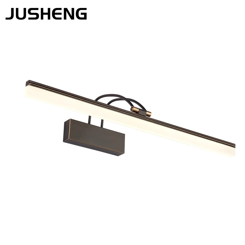 JUSHENG American style copper vanity mirror lamp LED picture lighting indoor bathroom cabinet lights fog lamps make-up lights