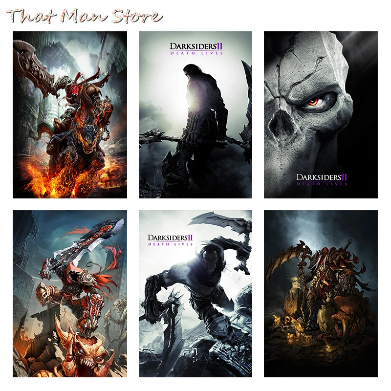 

Darksiders Wrath of War Game White Coated Paper Poster Bar Cafe Living Room Dining room Wall Decorative Paintings Home Decor