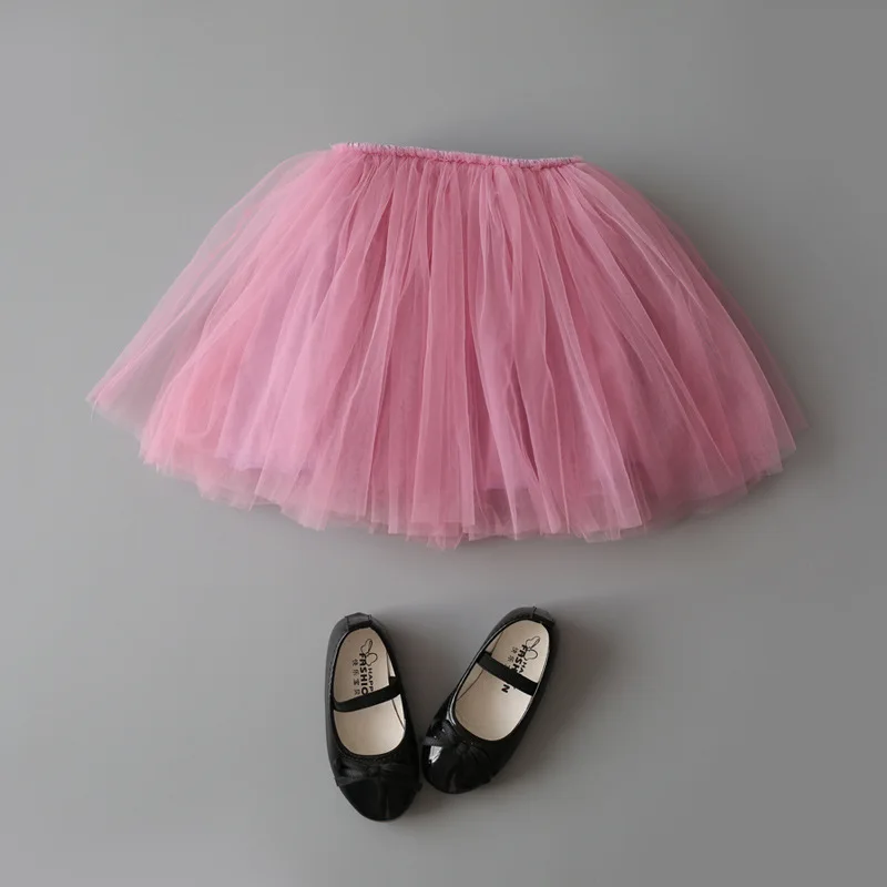 9 Colors Girls Skirts Pink Red White Princess Lovely Tutu Skirt 1-8Y Kids Summer Skirt Children Candy Color Short Girls Skirt