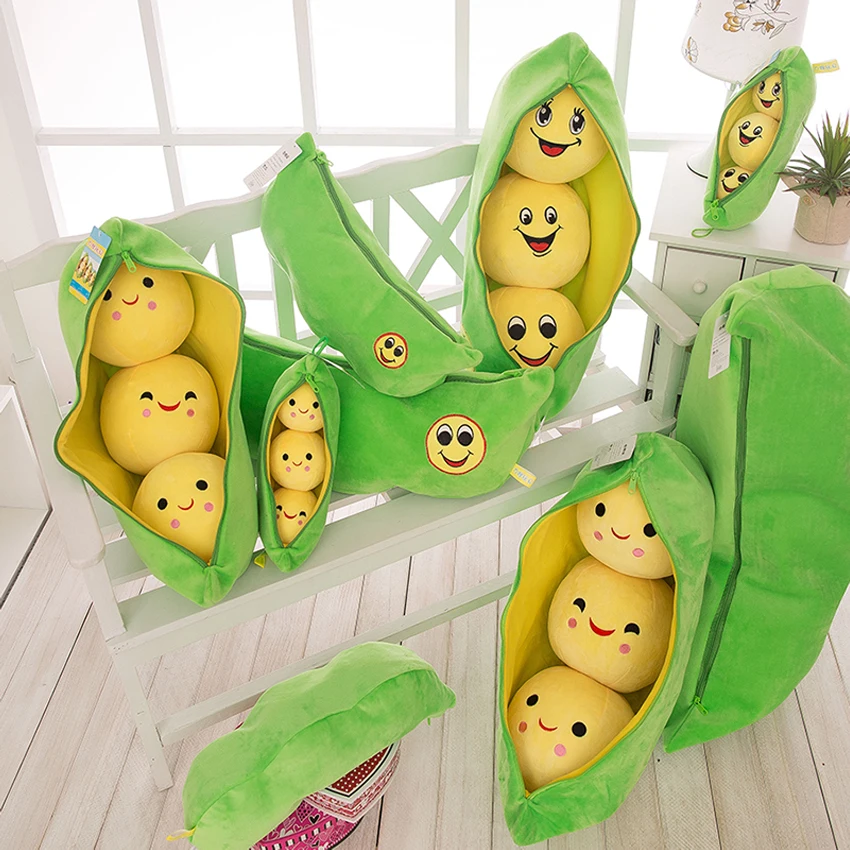 Creative peas peasecod emoji pillow siesta throw pillow Cute doll emoji