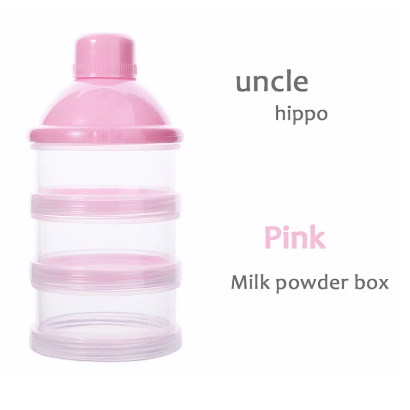 3 4 5 слойный сетчатый портативный молочный порошок формула диспенсер пищевой контейнер для хранения миска для кормления малышей для малышей - Цвет: 3 Layer Pink