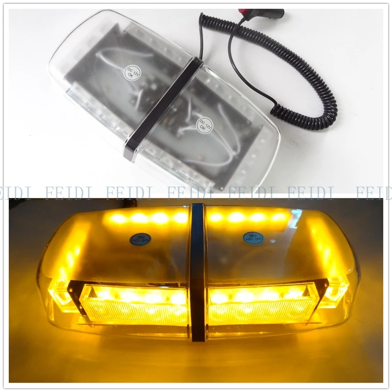 

01016 New 24 led 12 v mini Vehicle warning lights led flash car dome light Automotive engineering lamp ,red,blue,white,amber