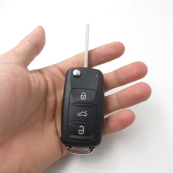 

25pcs 3 Button Flip Remote Folding Key Shell FOB CASE for VW Tiguan Golf Sagitar Polo MK6 Touareg ( 5K0837202AD ) key