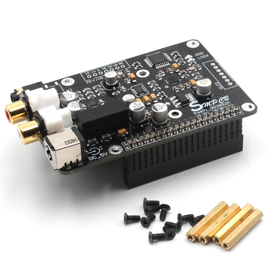 ES9038q2m OPA1612 Op DAC декодер цифровая плата вещания I2S 32 бит/384K DSD128 для Raspberry pi 2B 3B