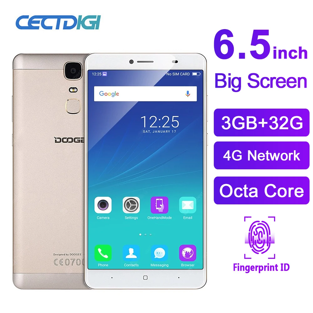 Doogee Y6 max 6 5 дюймов FHD Экран MTK6750 Octa Core Android 0 1 ГГц 3 Гб оперативной памяти Оперативная