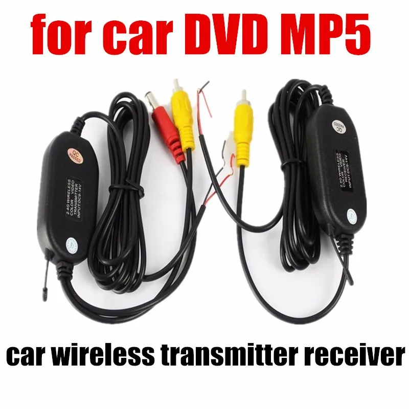 

high quality 2.4G Wireless RCA Video Transmitter and Receiver Kits Unit For Vehicle Car Rear view Monitor DVD to Reverse Camera
