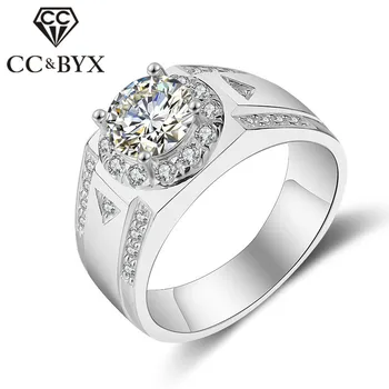 

CC Fashion Men Ring Gentleman S925 Silver Love Promise Bridegroom Wedding Jewelry Engagement Ringen Bijoux Accessories CC670