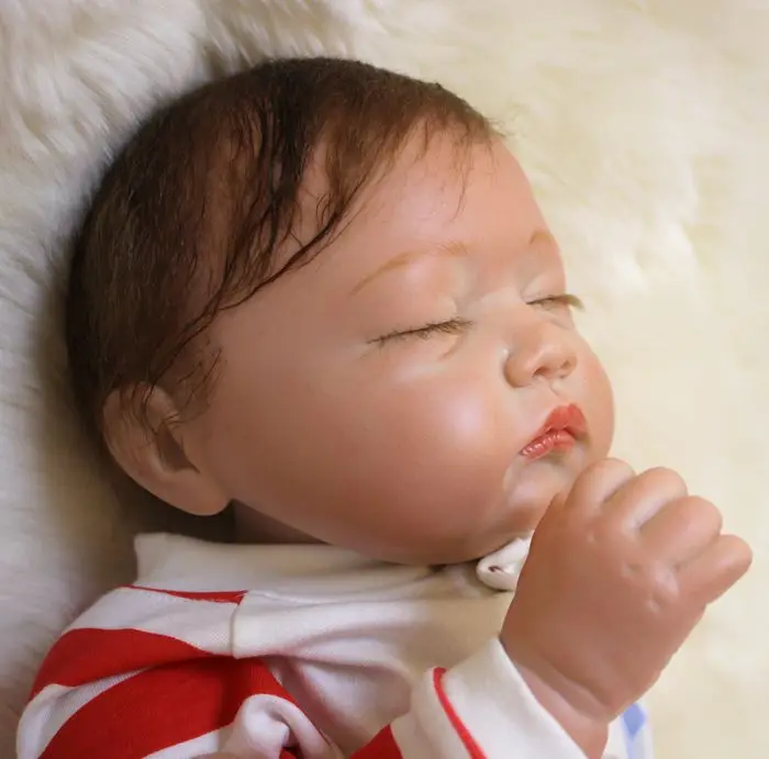 Bebes reborn menino 20 &quotсиликоновая Кукла настоящие спящие новорожденные дети живые для