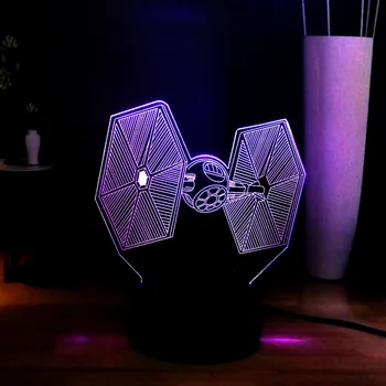 

7 Color Change Marvel Series Fighter Vader Novel Decoration Atmosphere USB Touch Remote Table Light Children Holiday Gift Toys