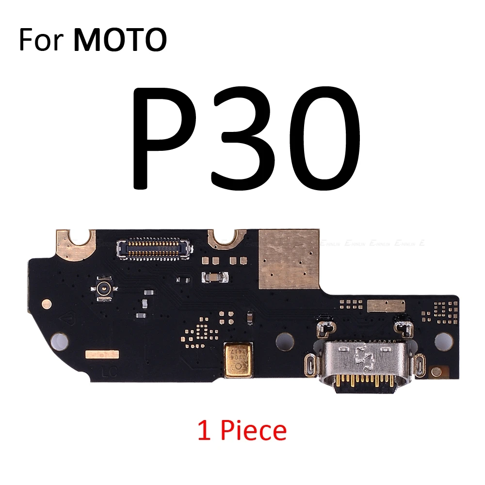 Разъем зарядного порта платы части гибкий кабель с микрофоном микрофон для Motorola Moto P30 Note One power G6 Play G5 E5 Plus - Цвет: For MOTO P30