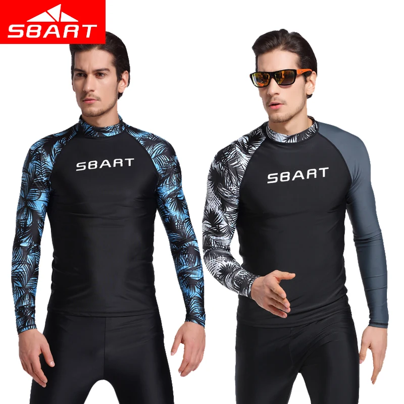 SBART Professional Men Lycra Wetsuit 2018 New Rash Guard Diving Tops UV