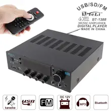 200 Вт, 220 В, Bluetooth, ЖК-дисплей, стерео, FM радио, мощный плеер, поддержка SD/USB/микрофонный вход, автомобильный усилитель, усилители, аудио