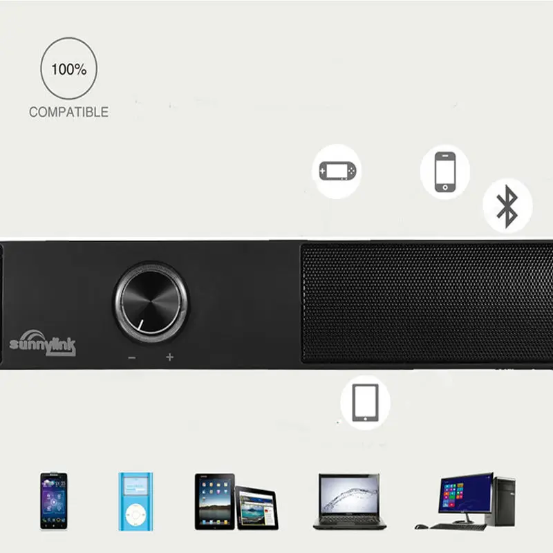 Sunnylink 20 Вт Беспроводная Bluetooth Саундбар супер бас сабвуфер bluetooth динамик Maxxbass DSP