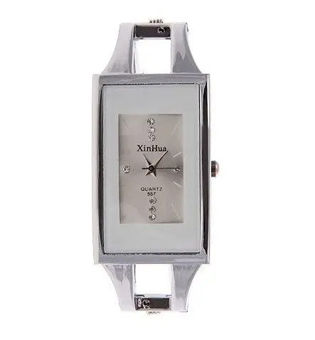 

2019 luxury women's watch Wholesale fashion Top Brand Rectangle Shaped White Dial Bracelet Wrist Watch with Dots Hour Marks 557