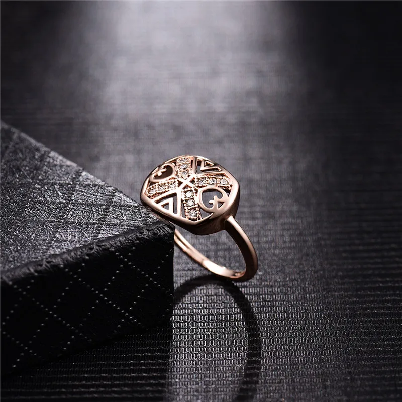 BUDONG Infinity Этническая мозаика AAA+ Кристалл богемное кольцо цвета розового золота Женское Обручальное кольцо Роскошные Хип-хоп Bijoux XUA066