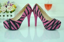 Mei red Ma Wen crystal wedding shoes Diamond bride shoes Super dress party shoes