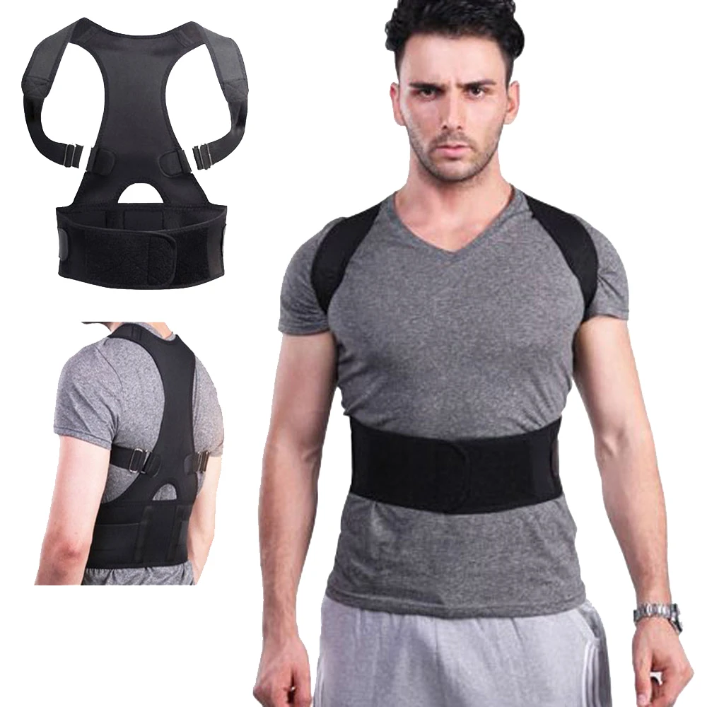 

Back Posture Corrector Shoulder Lumbar Brace Spine Support Belt Adjustable Adult Magnetic Therapy Correction Belt Body Health