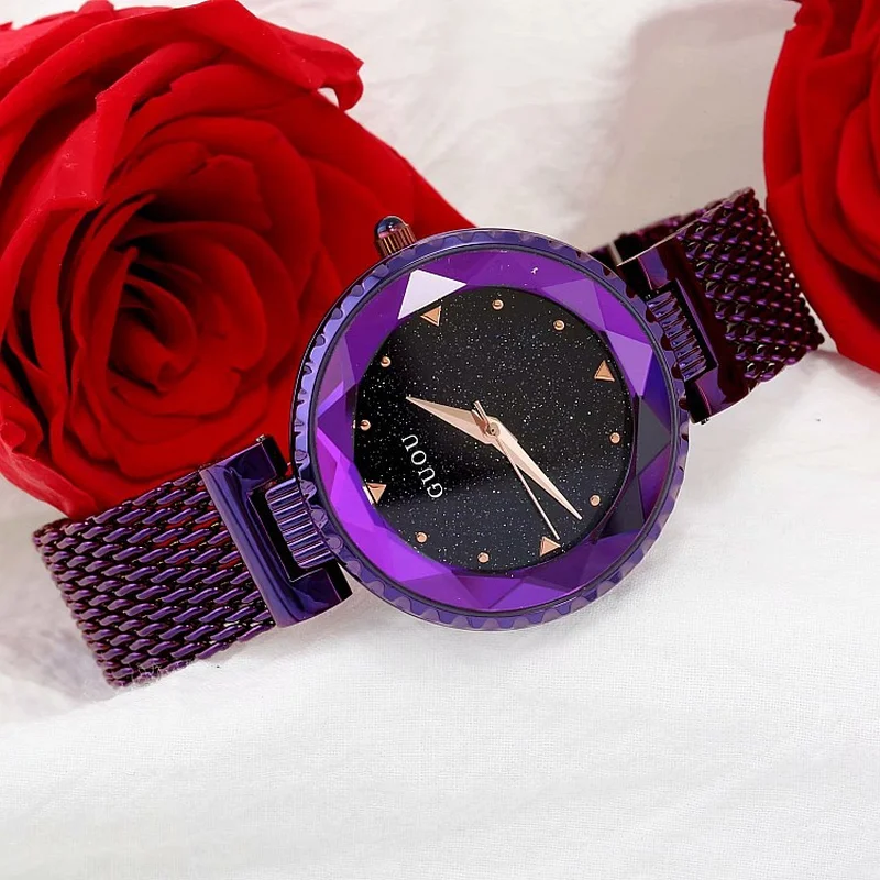 Fashion Starry Dial Ladies Watches Casual Rose Gold Stainless Steel Strap Quartz Women s Watch gift for women relojes para mujer