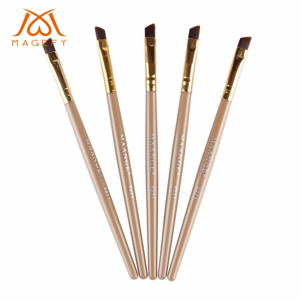 

Wholesale 100pcs Angle Eye Makeup Brush For Eyebrow Eyeliner Eyeshadow Cosmetic Makeup Tool Beveled Eyebrow Brushe