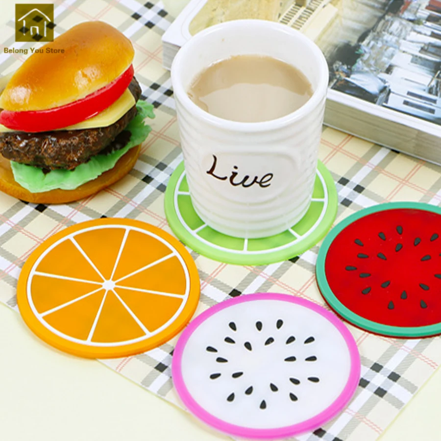 

Creative Silicone Table Mat Coaster Table Mat Set Head Resistant Pad Onderzetters Place Mats Home Accessories Kitchen JKH053