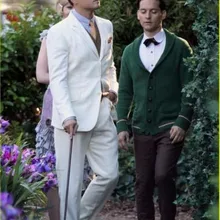 Свадебные костюмы для жениха с заостренным отворотом, цвет белый; романтические Модные приталенные смокинги; 5 шт.(куртка+ брюки+ жилет+ галстук+ платок