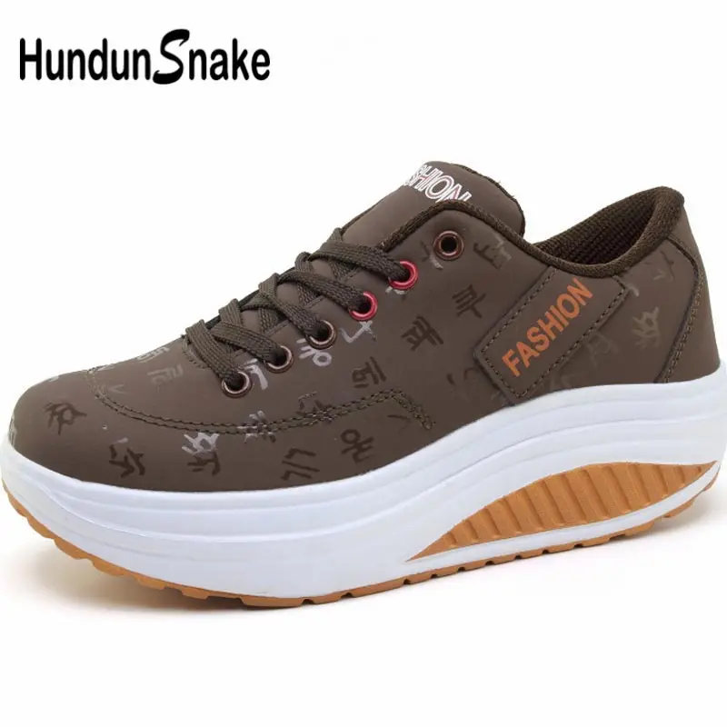 Hundunsnake Platform Running Shoes For Women Sneakers Woman Sports Shoes Sport Women Pu Leather Rocking Shoes Brown Tennis B-045 Hundunsnake Platform Running Shoes For Women Sneakers Woman Sports Shoes Sport Women Pu Leather Rocking Shoes Brown Tennis B-045