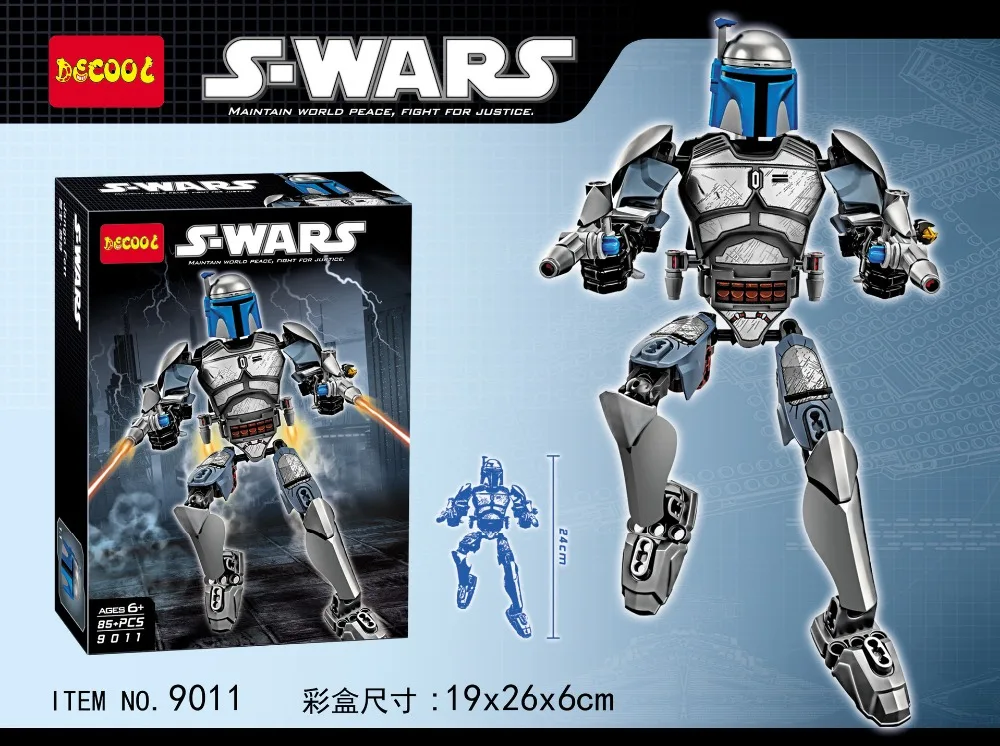 Decool 9011 серия Звездных Войн el jango fett modelo строительные блоки классические juguetes de