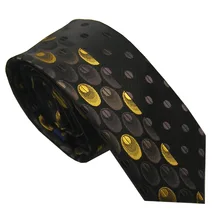 LAMMULIN мужские галстуки дизайн черный с золотым Пейсли жаккард микрофибры галстук панель тощий галстук 6 см галстук