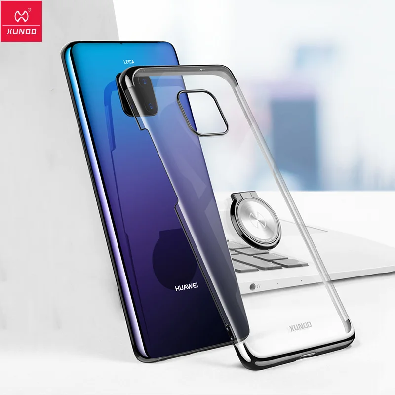 

XUNDD Luxury Clear Case For Huawei Mate 20 Pro Magnetic Car Holder Stand Clear PC Back Cover For Huawei Mate 20 Pro Mate20 Case