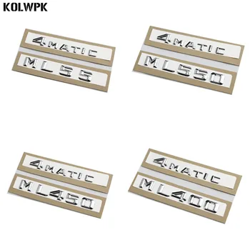 

NEW ABS silvery ML400 ML350 ML450 ML500 ML55 4Matic Words Logo For Mercedes Benz Auto Emblem Decoration Decals Car Stickers